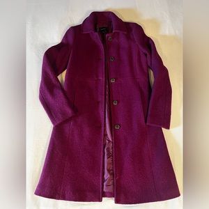 ✨Lands' End wool blend fuchsia coat